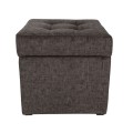 Otwierana brązowa pufa