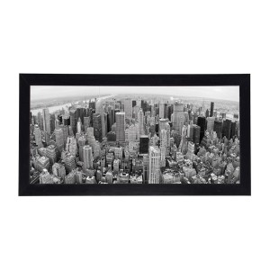 Nowoczesny obraz w czarnej, szerokiej ramie o wymiarach 50x100 cm - New York 5