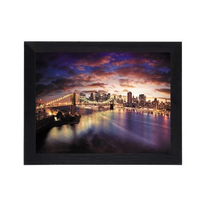 Nowoczesny obraz w czarnej, szerokiej ramie w rozmirze 40x50 cm - New York 7 