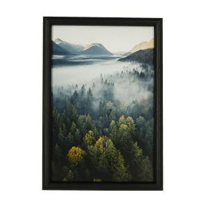 Nowoczesny plakat w czarnej ramie 20x30 cm -  Misty forest