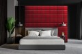 Sypialnia czerwone wezgłowie ścienne panel tapicerowany 30x30 cm.jpg