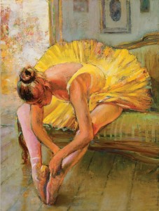 Oryginalny Obraz olejny na płótnie 50x40 cm Baletnica Sofa Konarski Oryginał