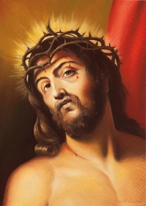 Oryginalny Obraz olejny na płótnie 70x50 cm Chrystus w Ogrójcu Kościelniak Oryginał