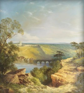 Oryginalny Obraz olejny na płótnie 74x65 cm Pejzaż włoski Kaszuba Oryginał