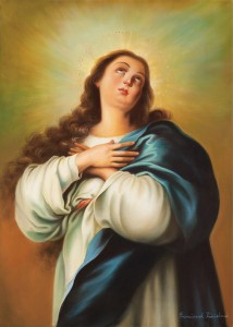 Oryginalny Obraz olejny na płótnie 70x50 cm Wniebowzięcie Kościelniak Oryginał