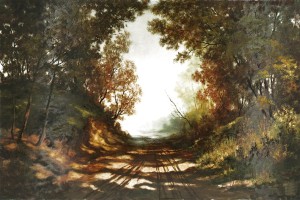 Oryginalny Obraz olejny na płótnie 65x100 cm Wąwóz A. Lis Oryginał