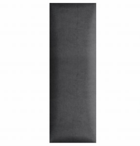 Panel ścienny 90 x 30 cm tapicerowany 3D Wezgłowie w kolorze ciemno szarym