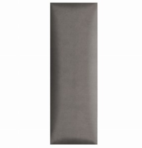 Panel ścienny 90 x 30 cm tapicerowany 3D Wezgłowie w kolorze szarym