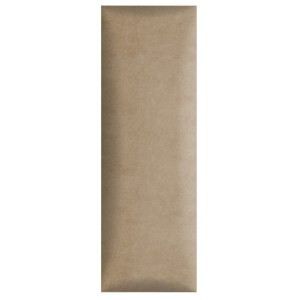 Panel ścienny 90 x 30 cm tapicerowany 3D Wezgłowie w kolorze beżowo-brązowym
