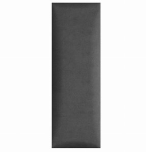 Panel ścienny 90 x 30 cm tapicerowany 3D Wezgłowie w kolorze ciemnoszarym