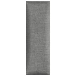 Panel ścienny 90 x 30 cm tapicerowany 3D Wezgłowie w kolorze szarym