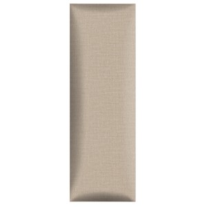 Panel ścienny 90 x 30 cm tapicerowany 3D Wezgłowie w kolorze kremowym