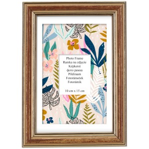 Ramka na zdjęcia drewniana LUX 10 x 15 cm, foto rama brązowa