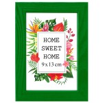 Ramka na zdjęcia 9x13 cm, drewniana w kolorze zielonym