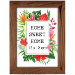 Ramka na zdjęcia 13x18 cm, drewniana w kolorze brązowym