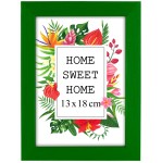 Ramka na zdjęcia 13x18 cm, drewniana w kolorze zielonym