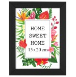 Ramka na zdjęcia 15x20 cm, drewniana w kolorze czarnym