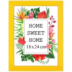 Ramka na zdjęcia 18x24 cm, drewniana w kolorze żółtym