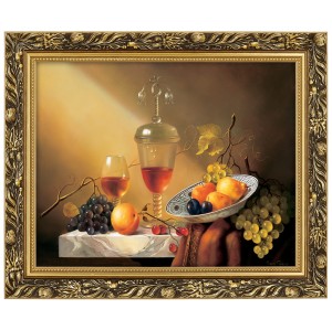 Obraz w złotej ramie Makówka w rozmiarze 40x50 cm -  Martwa Natura I, Cezary Różycki