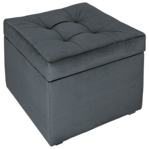 Nowoczesna otwierana pufa  45x45 cm w kolorze szarym