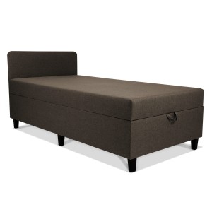 Tapczan IGOR jednoosobowy 100x200cm z pojemnikiem kolorze ciemnobrązowym