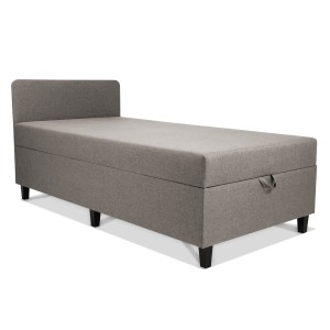 Tapczan IGOR jednoosobowy 100x200cm z pojemnikiem w kolorze szarym