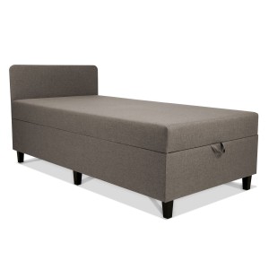 Tapczan IGOR jednoosobowy 100x200cm z pojemnikiem w kolorze szarym 