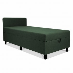 Tapczan IGOR jednoosobowy 100x200cm z pojemnikiem w kolorze zielonym