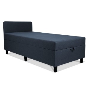 Tapczan IGOR jednoosobowy 100x200cm z pojemnikiem  w kolorze granatowym