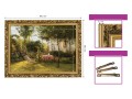 7. OBRAZ DOM W OGRODZIE II 6073 W ZLOTEJ RAMCE MAKOWCE 50 cm x 70 cm wymiary.jpg