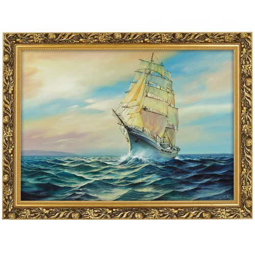 1. OBRAZ KLIPER 6075 W ZLOTEJ RAMCE MAKOWCE 50 cm x 70 cm przodem.jpg