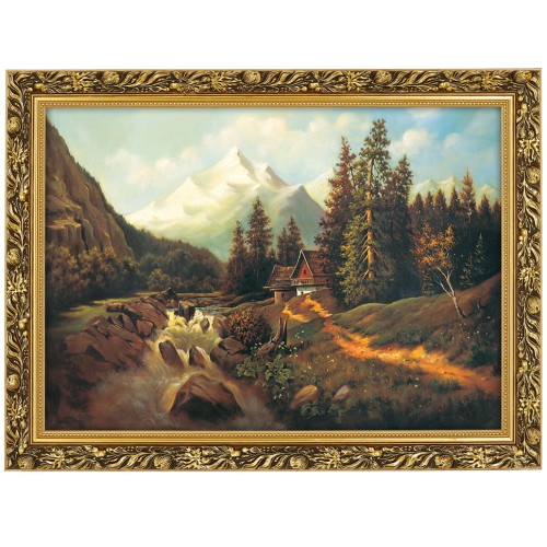 1. OBRAZ POTOK W DOLINIE 665 W ZLOTEJ RAMCE MAKOWCE 50 cm x 70 cm przodem.jpg