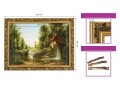 7. OBRAZ STARY MLYN LATO 6043 W ZLOTEJ RAMCE MAKOWCE 50 cm x 70 cm wymiary.jpg