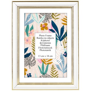 Ramka na zdjęcia drewniana LUX 13 x 18 cm, foto rama biała