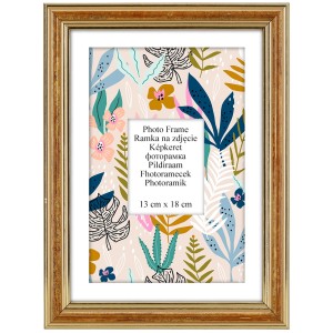 Ramka na zdjęcia drewniana LUX 13 x 18 cm, foto rama brązowa