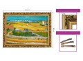 7. OBRAZ OLEJNY Vincent Van Gogh ,,Zniwa w La Crau z Montmajour,, W ZLOTEJ RAMCE MAKOWCE 70 cm x 100 cm wymiary.jpg