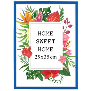 Ramka na zdjęcia 25x35 cm, drewniana w kolorze niebieskim