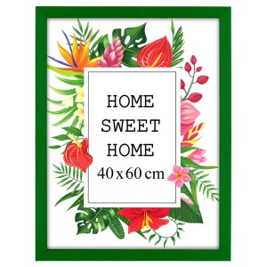 Ramka na zdjęcia 40x60 cm, drewniana w kolorze zielonym