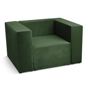 Fotel tapicerowany LEON w kolorze ciemnozielonym – segment do zestawu mebli modułowych: siedzisko i oparcie