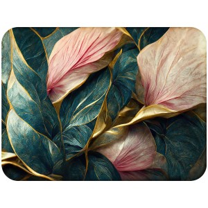 Podkładka korkowa na stół z nadrukiem - Leaves with gold 1 w rozmiarze 30x40 cm 