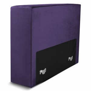 Moduł: tapicerowane oparcie 70 LEON w kolorze fioletowym z metalowymi łącznikami – segment do zestawu mebli modułowych