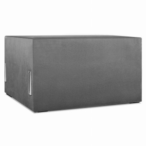 Moduł: tapicerowane siedzisko 80 LEON w kolorze szarym z metalowymi łącznikami – segment do zestawu mebli modułowych 