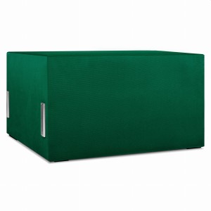 Moduł: tapicerowane siedzisko 80 LEON w kolorze zielonym z metalowymi łącznikami – segment do zestawu mebli modułowych