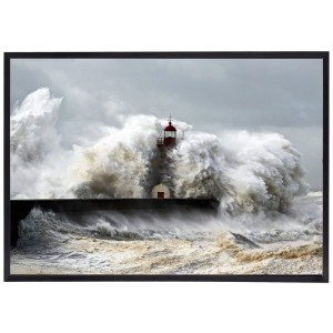 Nowoczesny obraz w czarnej ramie o wymiarach 70x100 cm -  Lighhouse 2