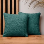 Dekoracyjna poszewka na poduszkę 30x30 cm w kolorze malachitowym z tkaniny szenilowej z teksturą
