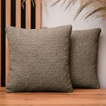 Dekoracyjna poszewka na poduszkę 35x35 cm w kolorze brązowym z  tkaniny szenilowej z teksturą 