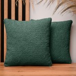 Dekoracyjna poszewka na poduszkę 35x35 cm w kolorze zielonym tkaniny szenilowej z teksturą
