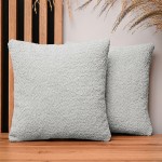 Dekoracyjna poszewka na poduszkę 35x35 cm w kolorze jasnoszarym z tkaniny szenilowej z teksturą 