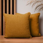 Dekoracyjna poszewka na poduszkę 40x40 cm w kolorze pomarańczowym z tkaniny szenilowej z teksturą 