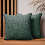 Dekoracyjna poszewka na poduszkę 40x40 cm w kolorze szałwiowym z tkaniny szenilowej z teksturą 